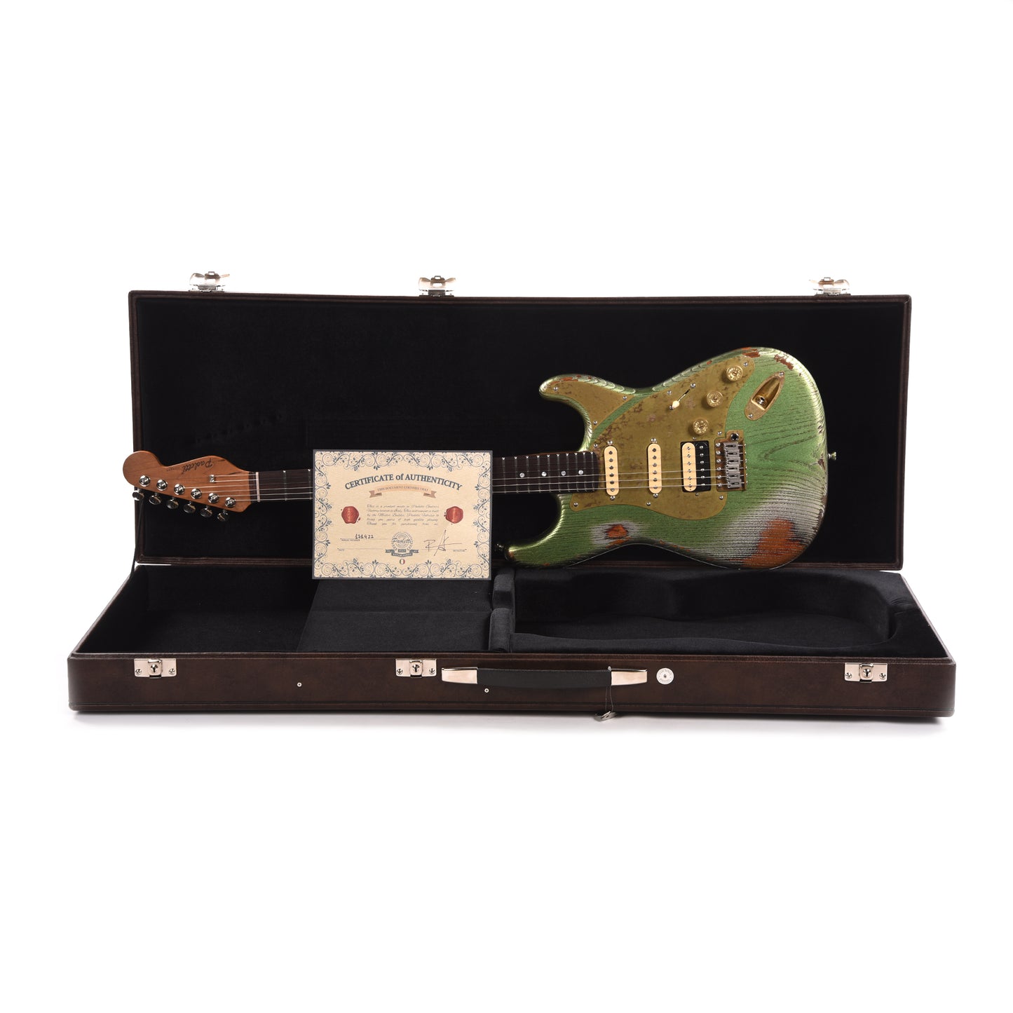 Paoletti Stratospheric Loft HSS Firemist Green Relic Electric Guitars / Solid Body