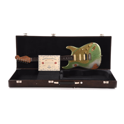 Paoletti Stratospheric Loft HSS Firemist Green Relic Electric Guitars / Solid Body