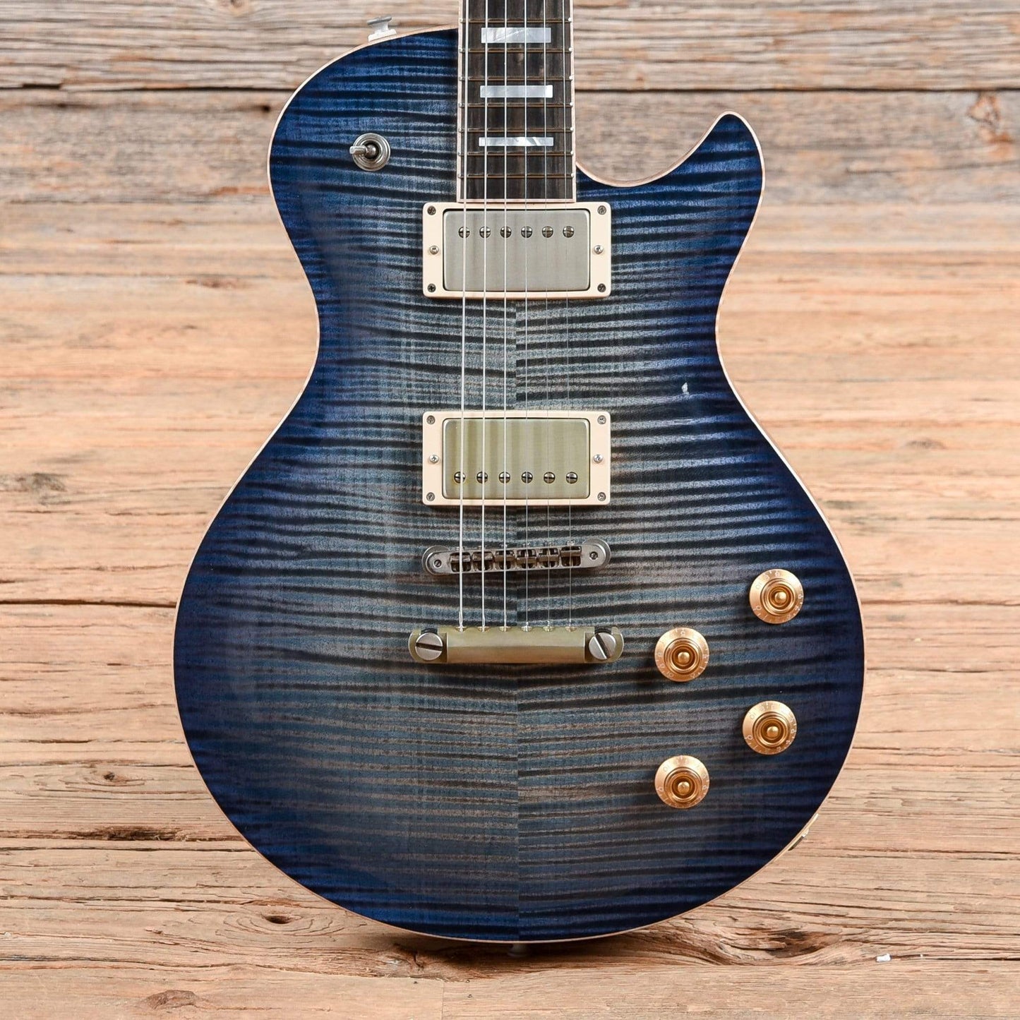 Patrick James Eggle Macon Singlecut Denim Blue Burst 2019 Electric Guitars / Solid Body