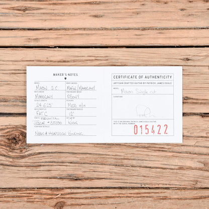 Patrick James Eggle Macon Singlecut Denim Blue Burst 2019 Electric Guitars / Solid Body