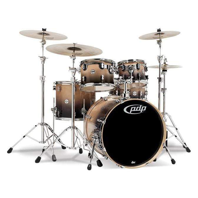 PDP Concept Birch 10/12/16/22/5.5x14 5pc. Drum Kit Natural to Charcoal Fade Drums and Percussion / Acoustic Drums / Full Acoustic Kits