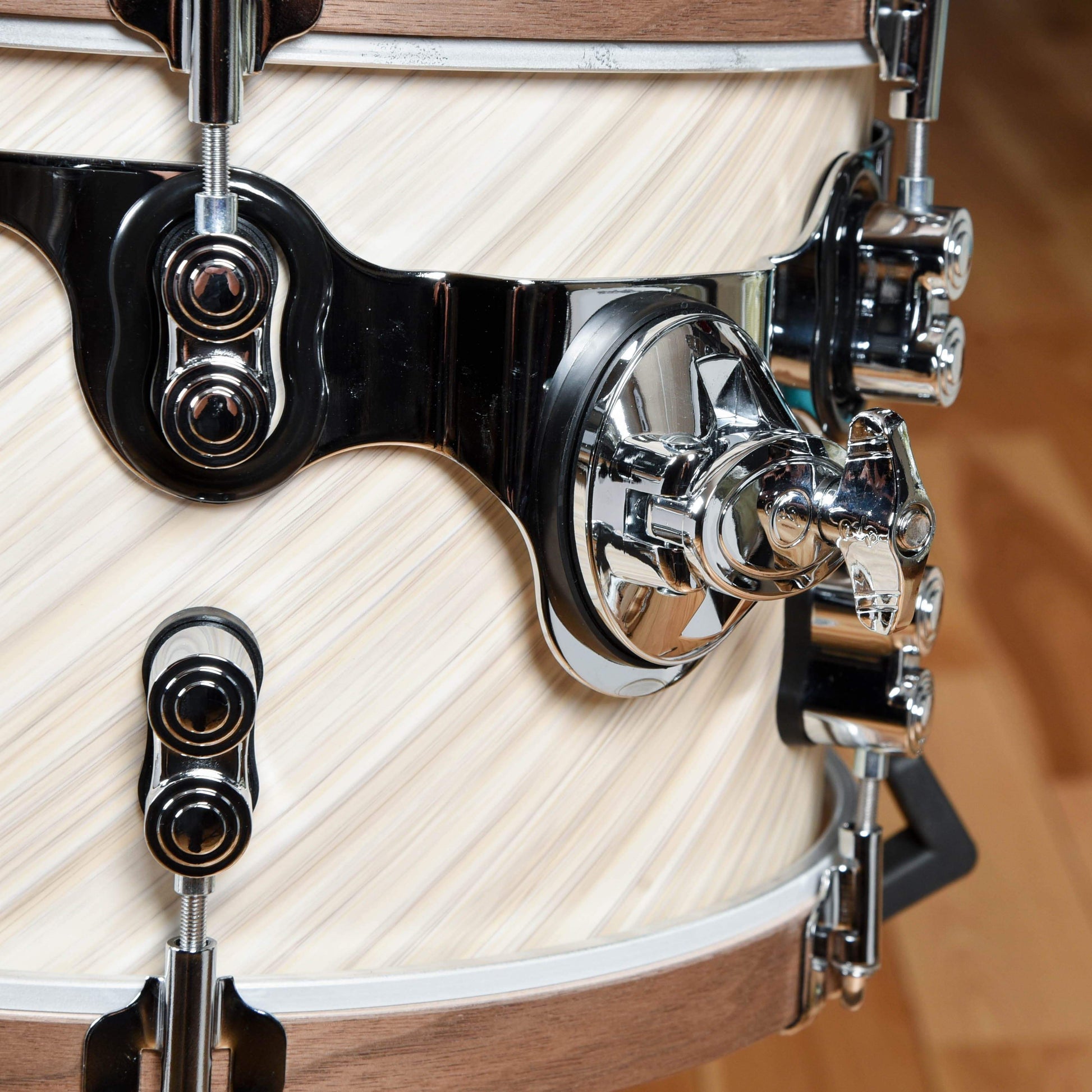 PDP Concept Limited Edition 12/16/22 3pc. Drum Kit Twisted Ivory w/Walnut Hoops Drums and Percussion / Acoustic Drums / Full Acoustic Kits