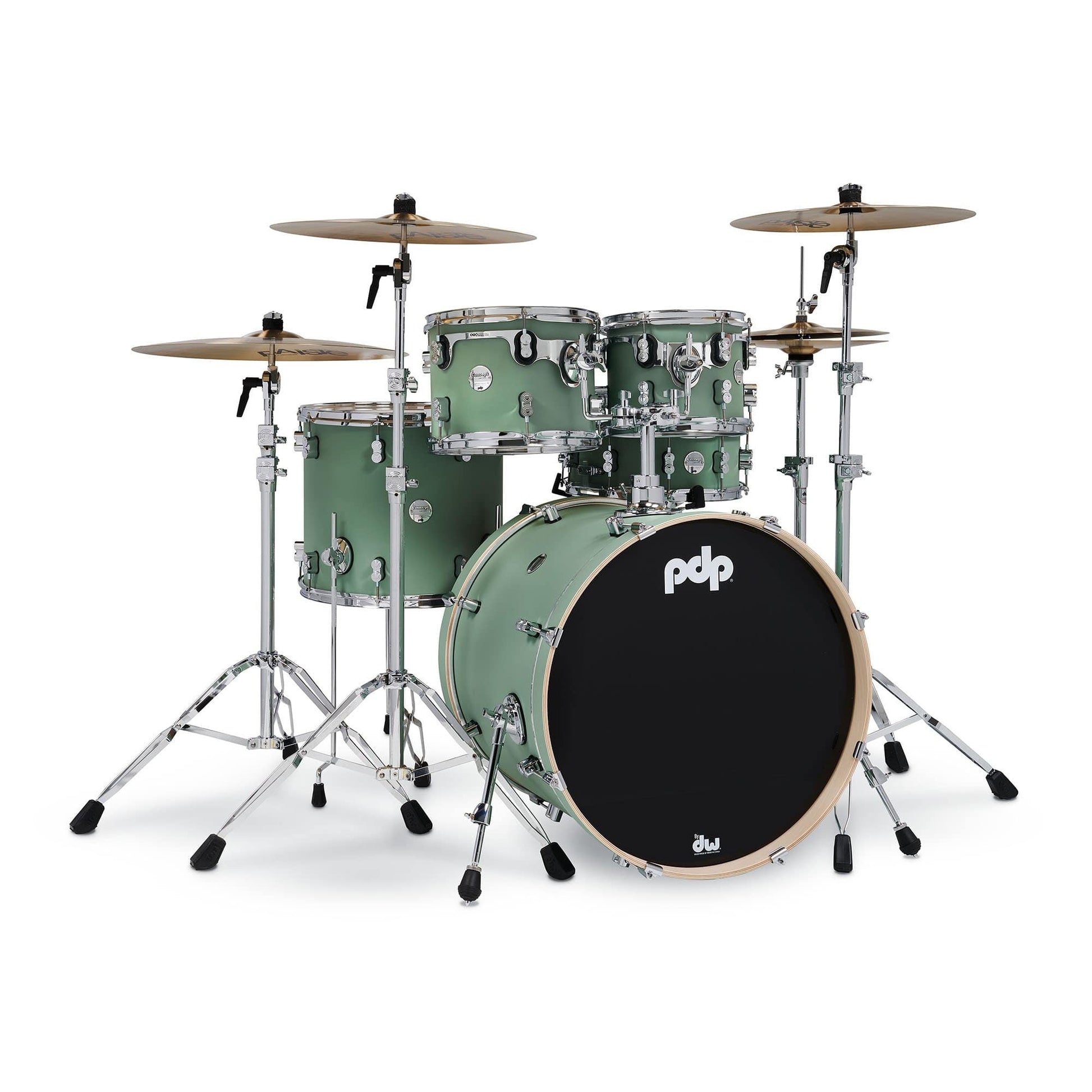 PDP Concept Maple 10/12/16/22/5.5x14 5pc. Drum Kit Satin Seafoam Drums and Percussion / Acoustic Drums / Full Acoustic Kits