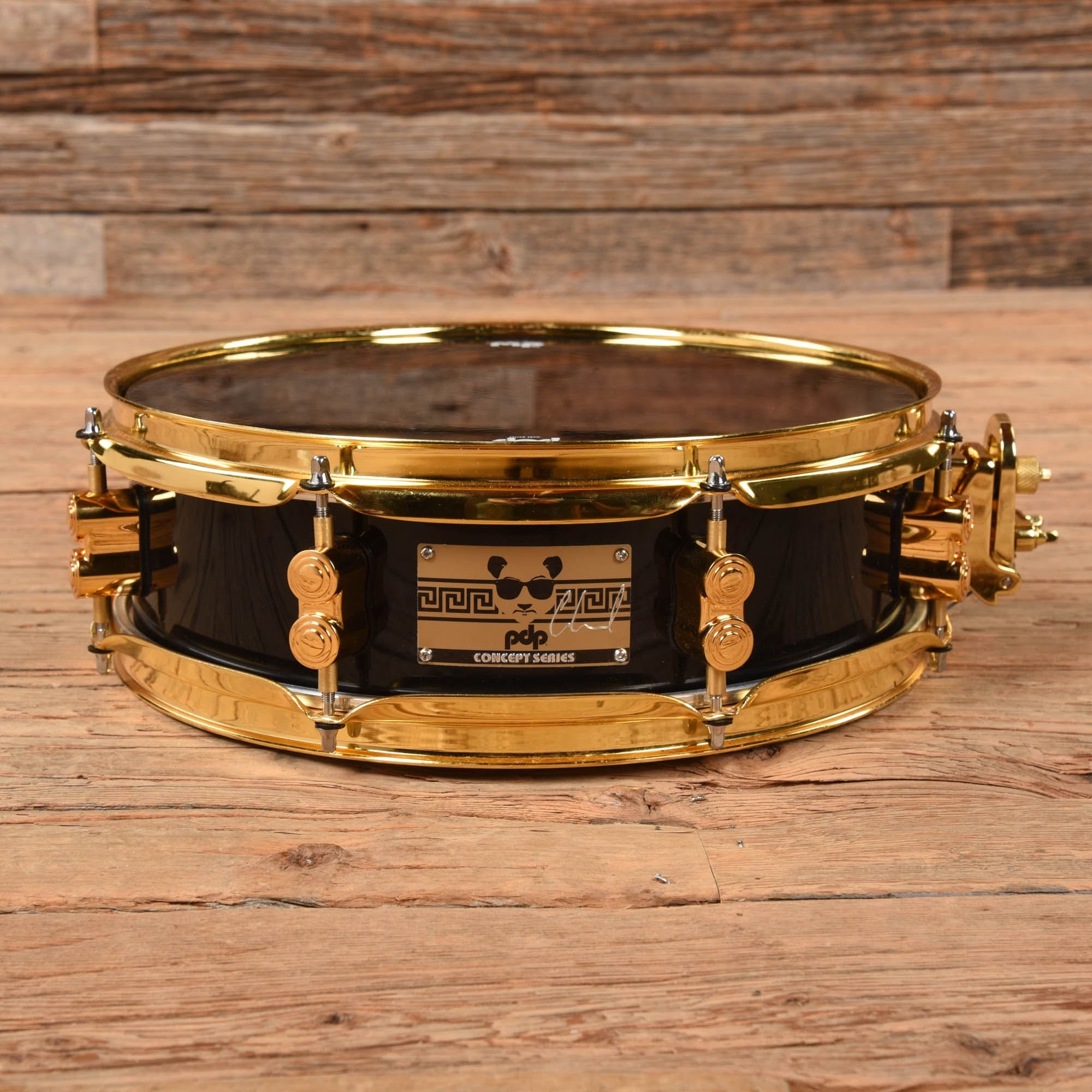 PDP 4x13 Eric Hernandez Signature Black with Gold Hardware Snare Drum ...
