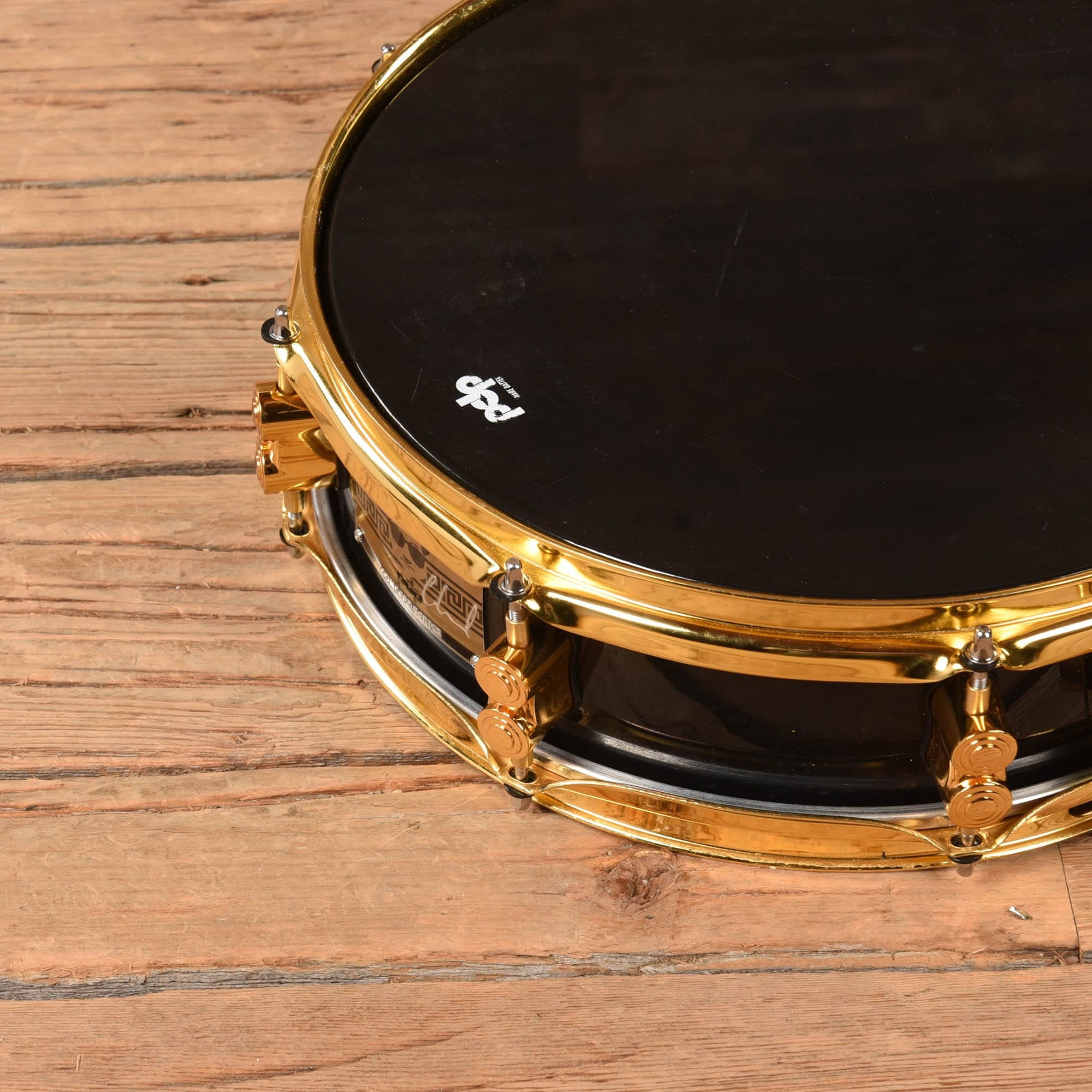 PDP 4x13 Eric Hernandez Signature Black with Gold Hardware Snare Drum ...
