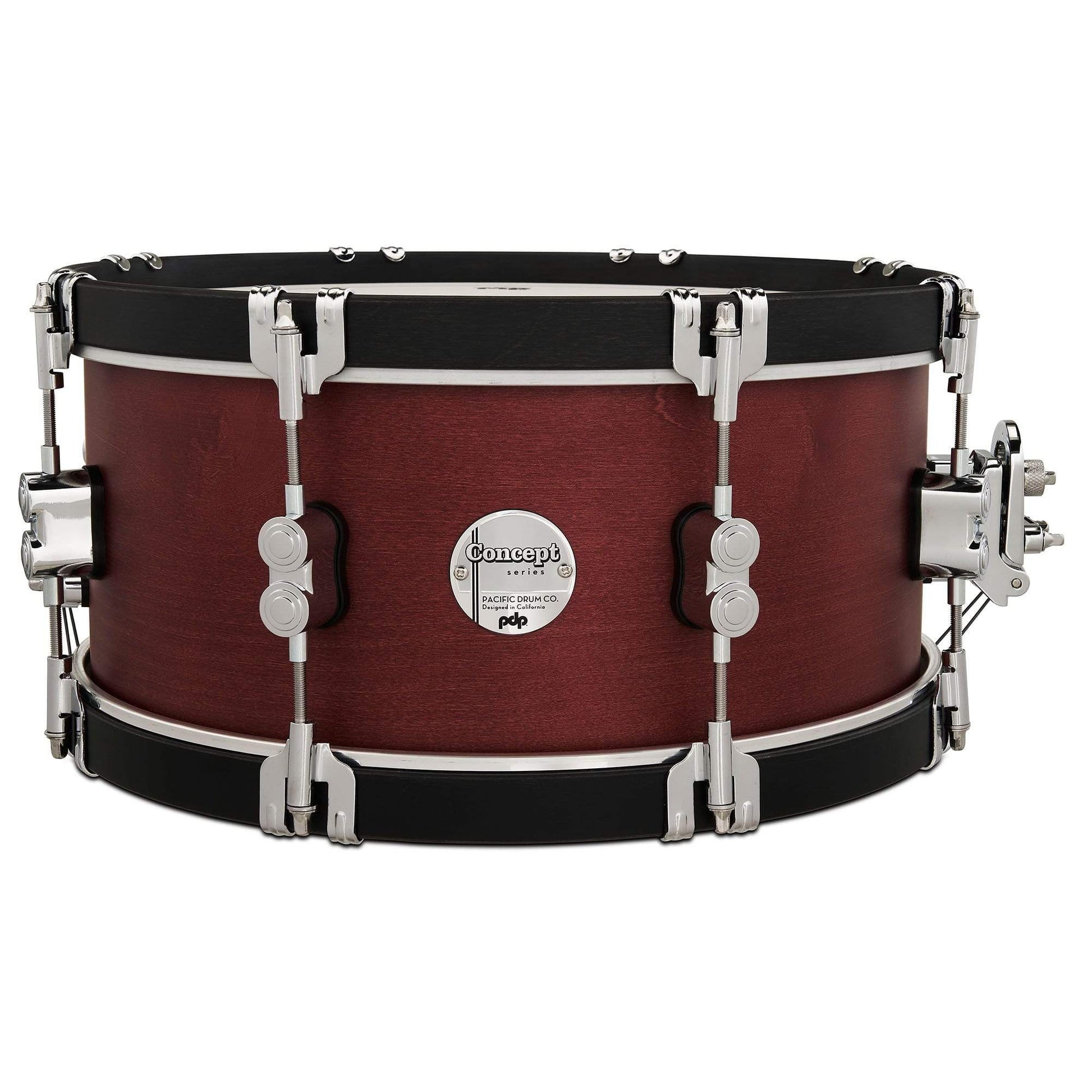 PDP 6.5x14 Concept Classic Ox Blood Satin Snare Drum w/Ebony Wood Hoops Drums and Percussion / Acoustic Drums / Snare