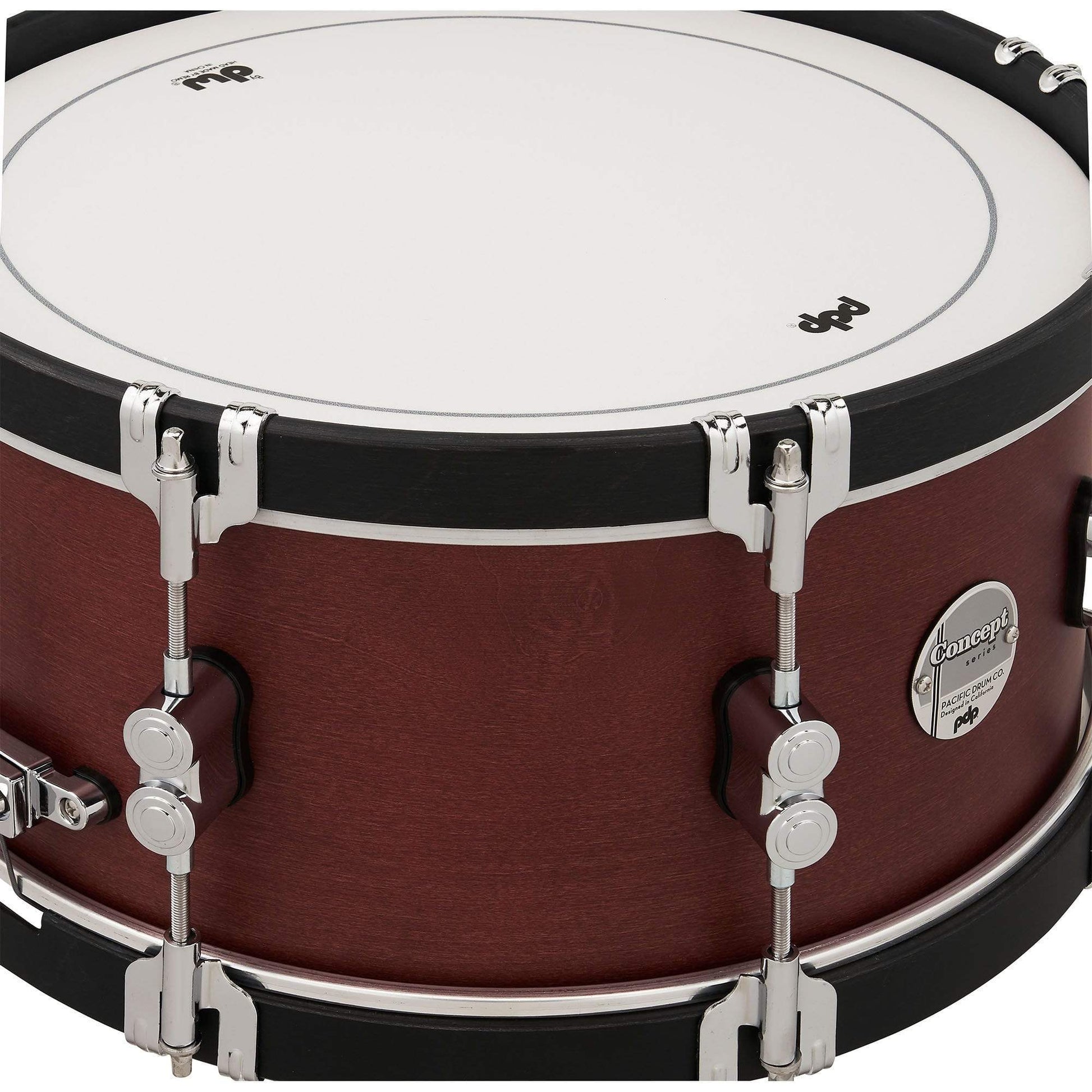 PDP 6.5x14 Concept Classic Ox Blood Satin Snare Drum w/Ebony Wood Hoops Drums and Percussion / Acoustic Drums / Snare