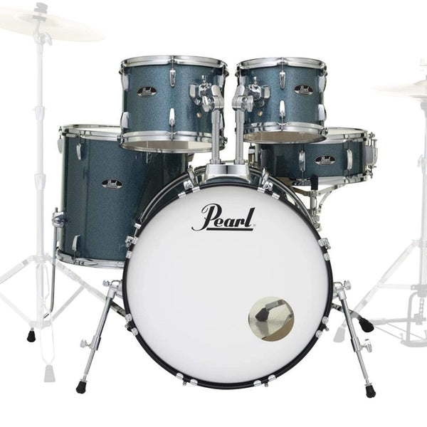 Pearl Roadshow 10/12/16/22/5.5x14 5pc. Drum Kit Aqua Blue Glitter w/Ha