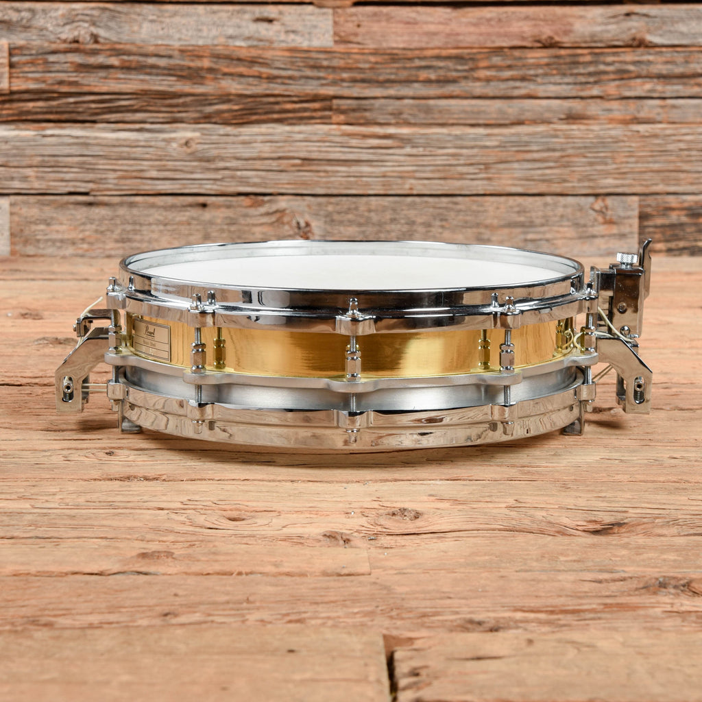 Pearl 3.5x14 Free-Floating Piccolo Snare Drum Brass Used