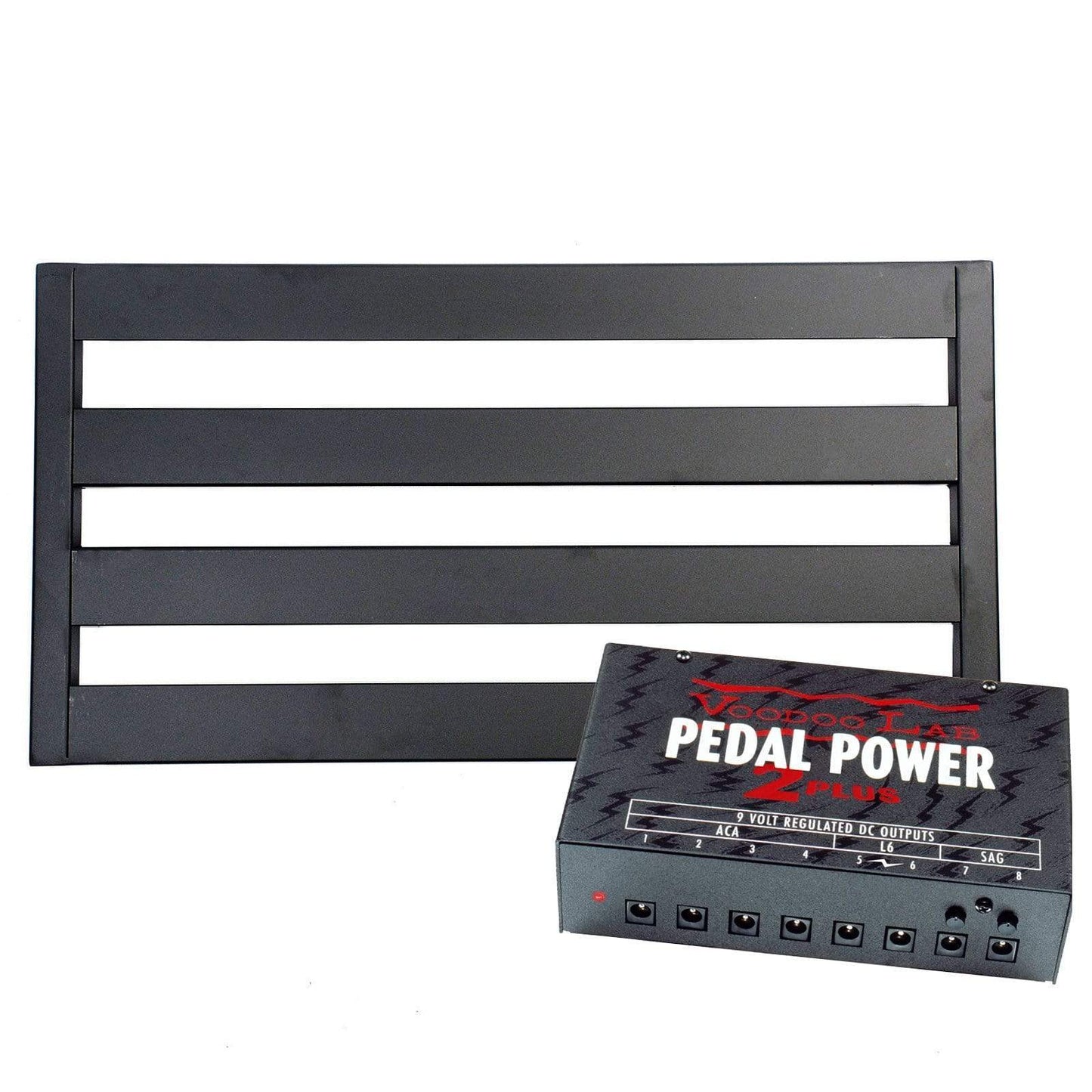 Pedaltrain Classic 2 Pedalboard 4 Rails 24x12.5 w/Soft Case Bundle w/ Voodoo Lab Pedal Power 2 Plus Power Effects and Pedals / Pedalboards and Power Supplies