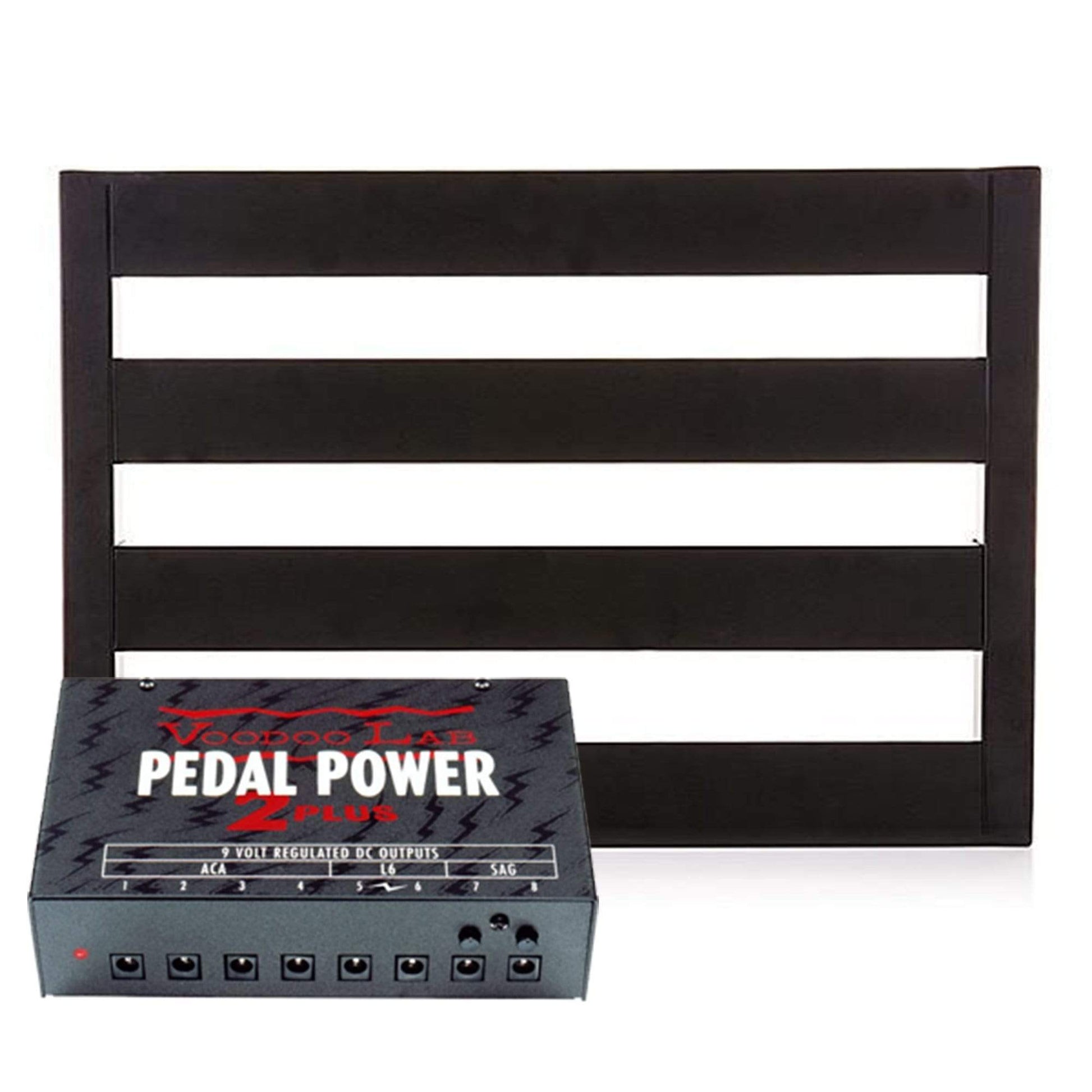 Pedaltrain Classic JR Pedalboard 4 Rails 18x12.5 w/Soft Case Bundle w/ Voodoo Lab Pedal Power 2 PLUS Power Effects and Pedals / Pedalboards and Power Supplies