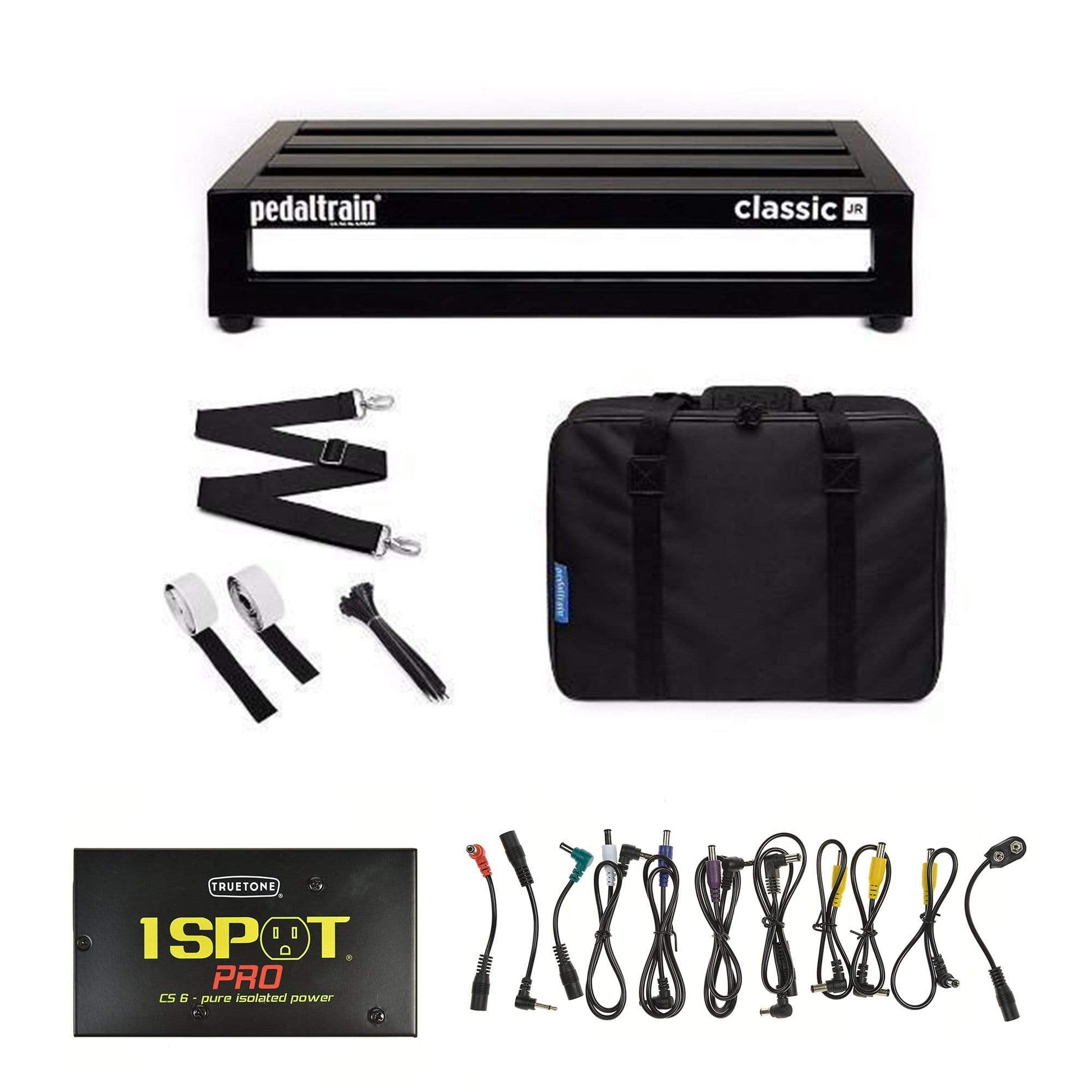 Pedaltrain Classic JR Pedalboard 4 Rails 18x12.5 w/Soft Case w/Truetone CS-6 Power Supply Bundle Effects and Pedals / Pedalboards and Power Supplies