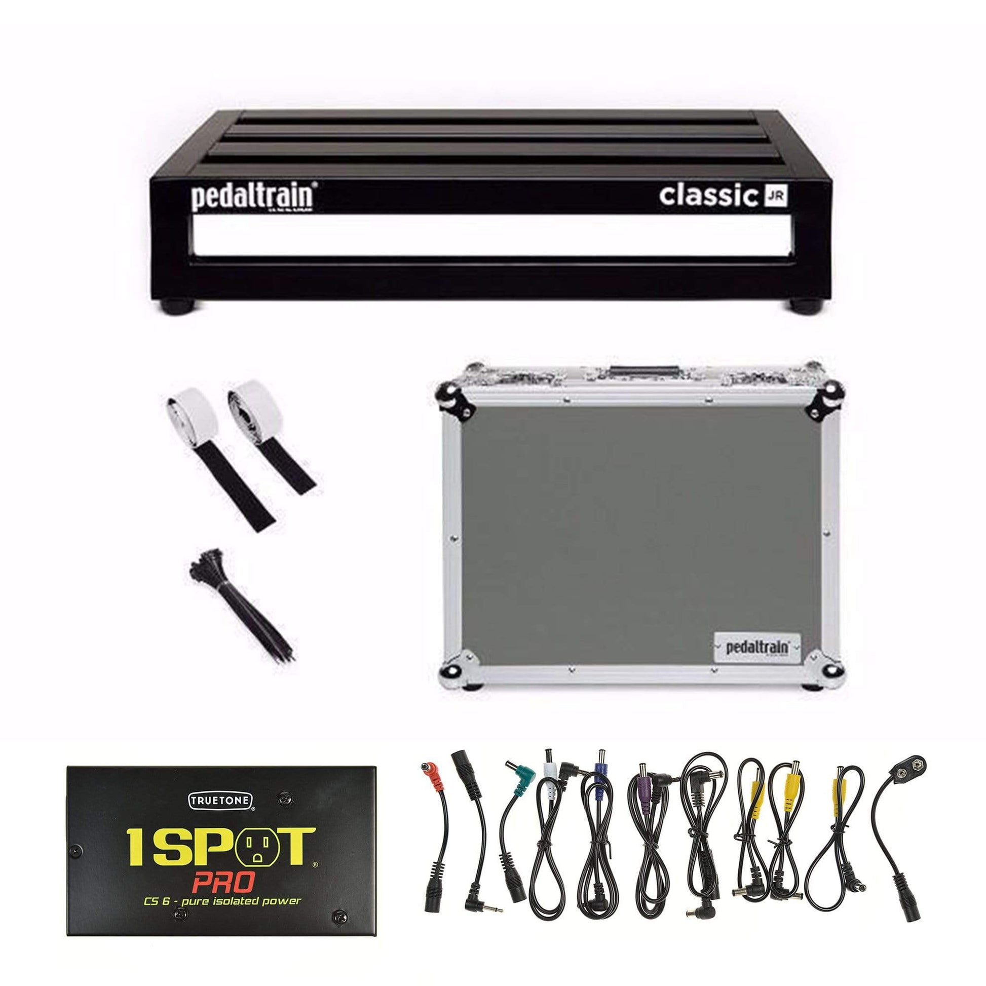 Pedaltrain Classic JR Pedalboard 4 Rails 18x12.5 w/Tour Case w/Truetone CS-6 Power Supply Bundle Effects and Pedals / Pedalboards and Power Supplies