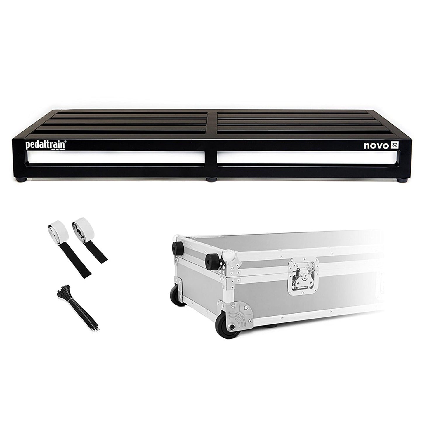 Pedaltrain NOVO 32 Pedalboard 5 Rails 32" x 14.5" w/ Wheeled Tour Hard Case Effects and Pedals / Pedalboards and Power Supplies