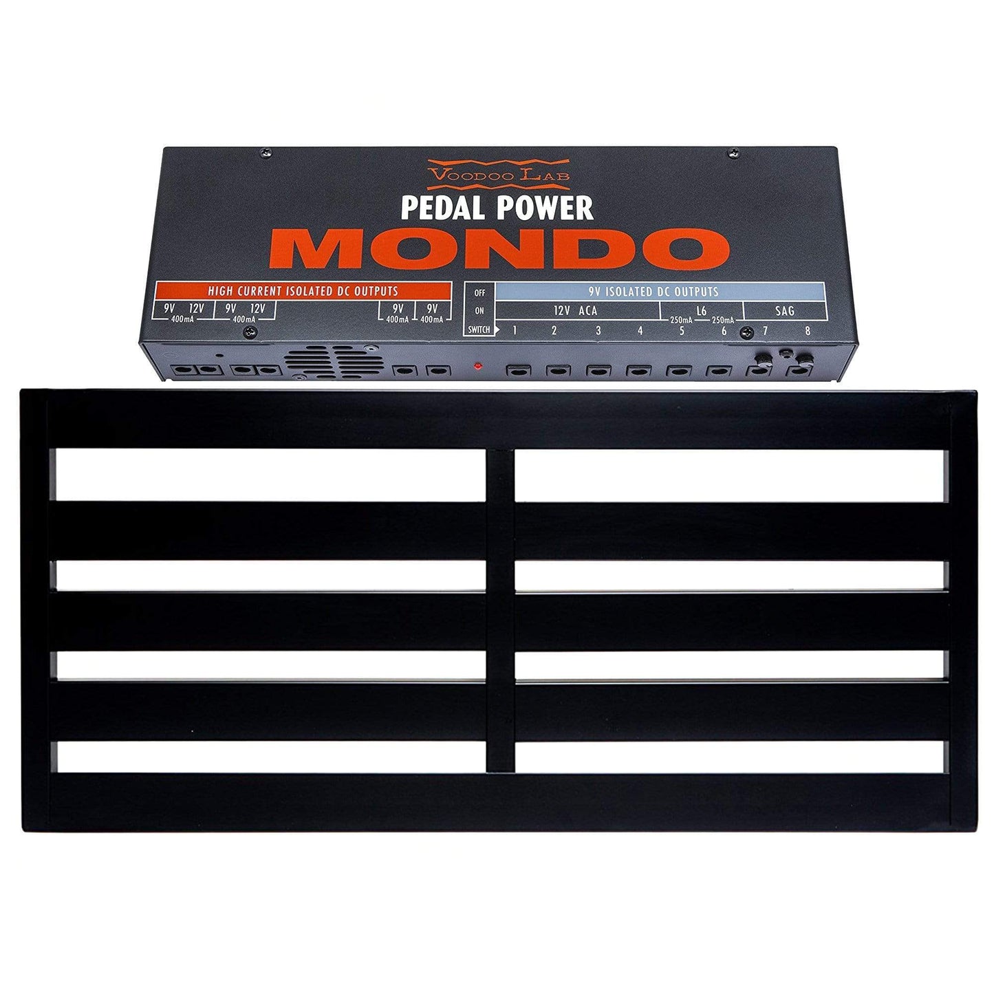 Pedaltrain NOVO 32 Pedalboard 5 Rails 32x14.5 w/Soft Case Bundle w/ Voodoo Lab Pedal Power MONDO Isolated Power Supply Effects and Pedals / Pedalboards and Power Supplies