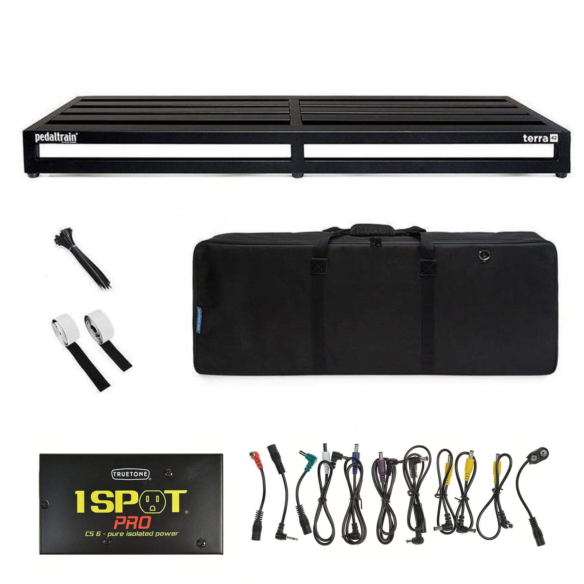 Pedaltrain TERRA Pedalboard 5 Rails 42x14.5 w/Soft Case w/Truetone CS-6 Power Supply Bundle Effects and Pedals / Pedalboards and Power Supplies