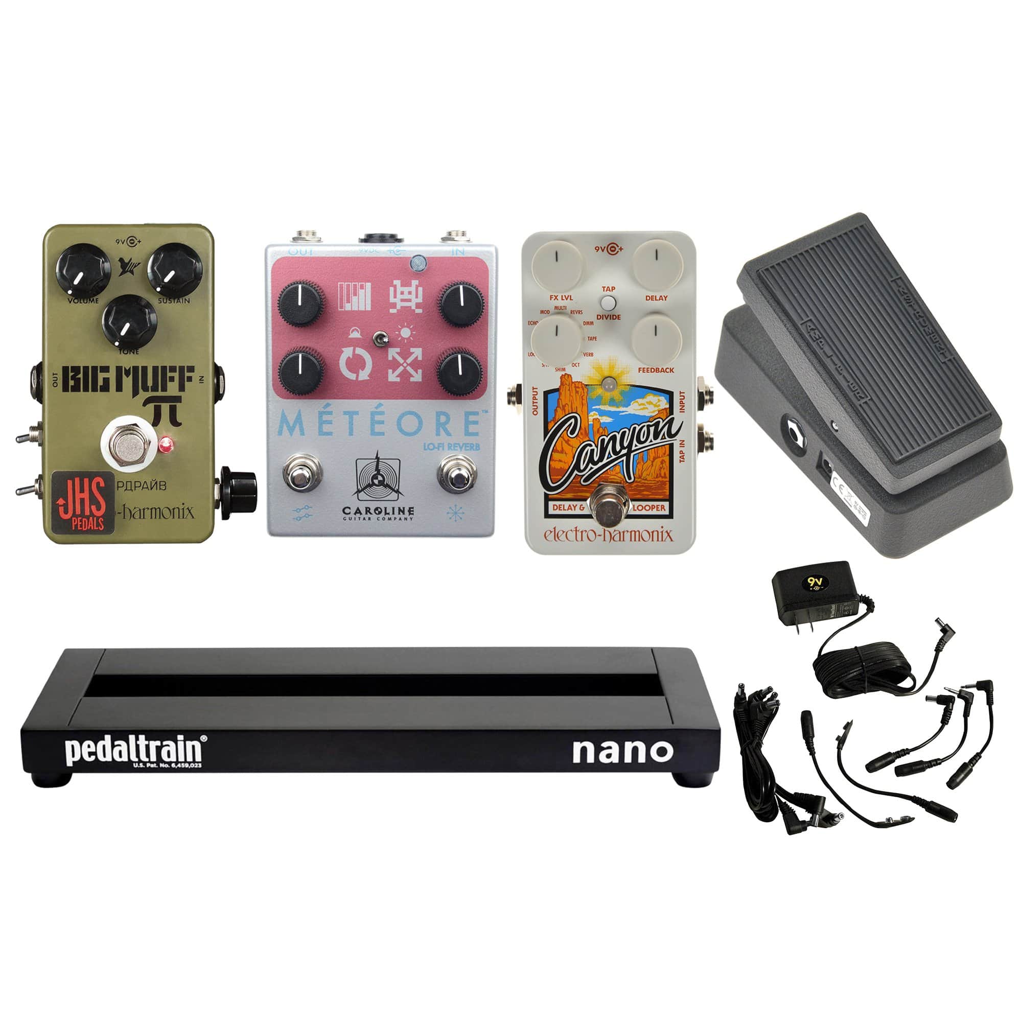 Loaded Pedalboard "Boutique and Wah" Bundle W/Power Supply. Chicago