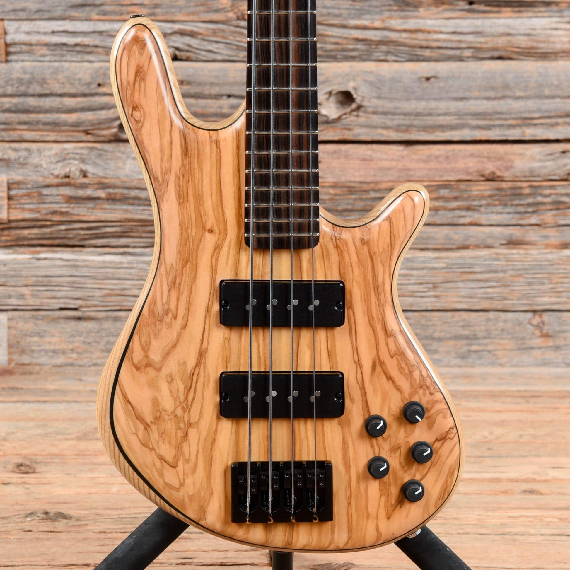 PHD Custom Olive Wood 4-String 32" Scale Bass Natural 2018 Bass Guitars / Short Scale
