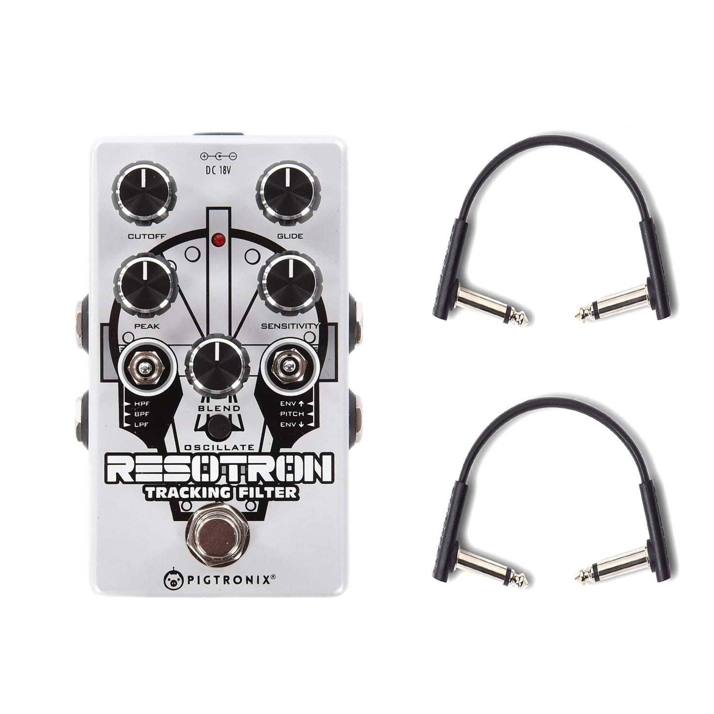 Pigtronix Resotron Envelope Filter Pedal w/RockBoard Flat Patch Cables Bundle Effects and Pedals / Wahs and Filters