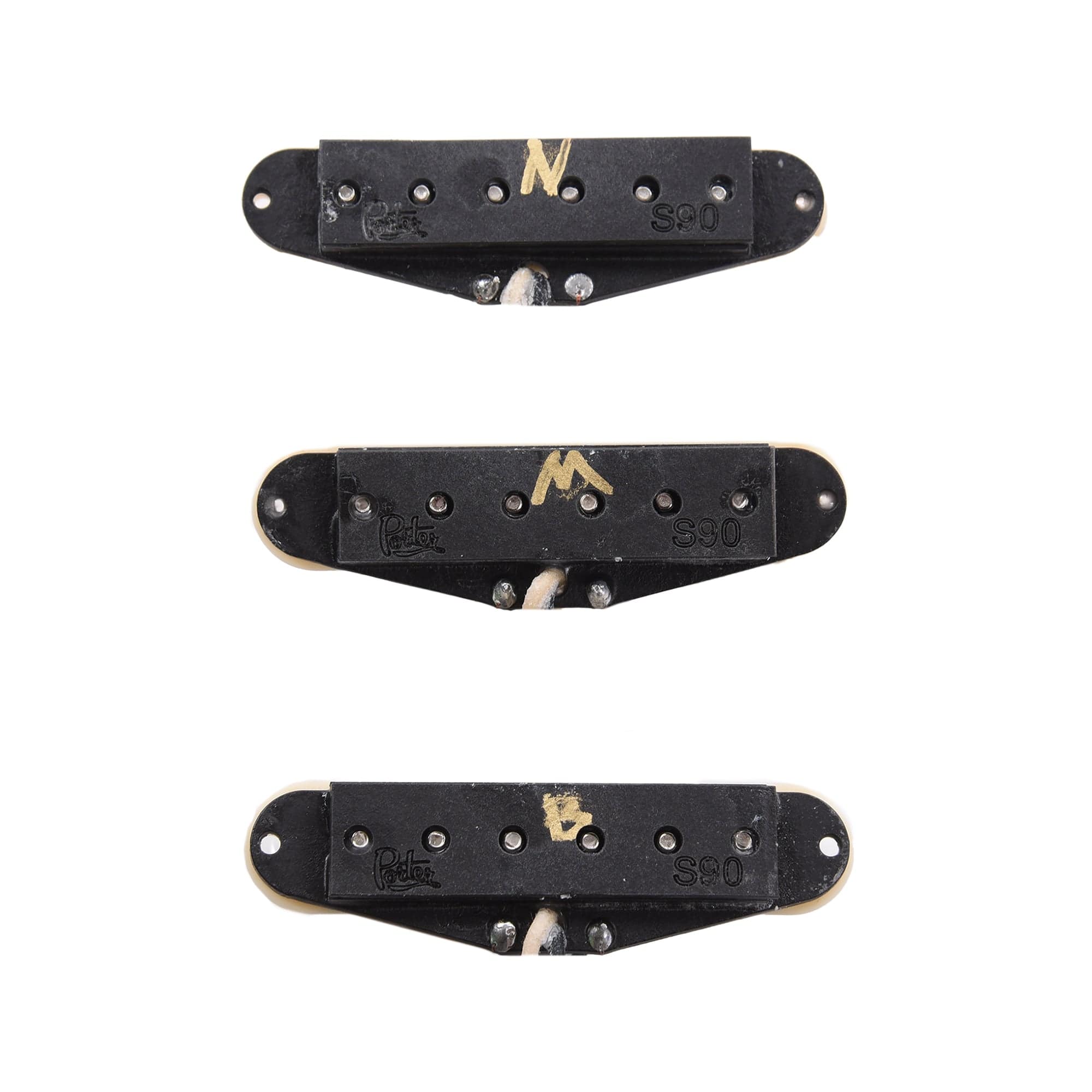Porter S90 Strat Pickup Set Aged White Parts / Guitar Pickups