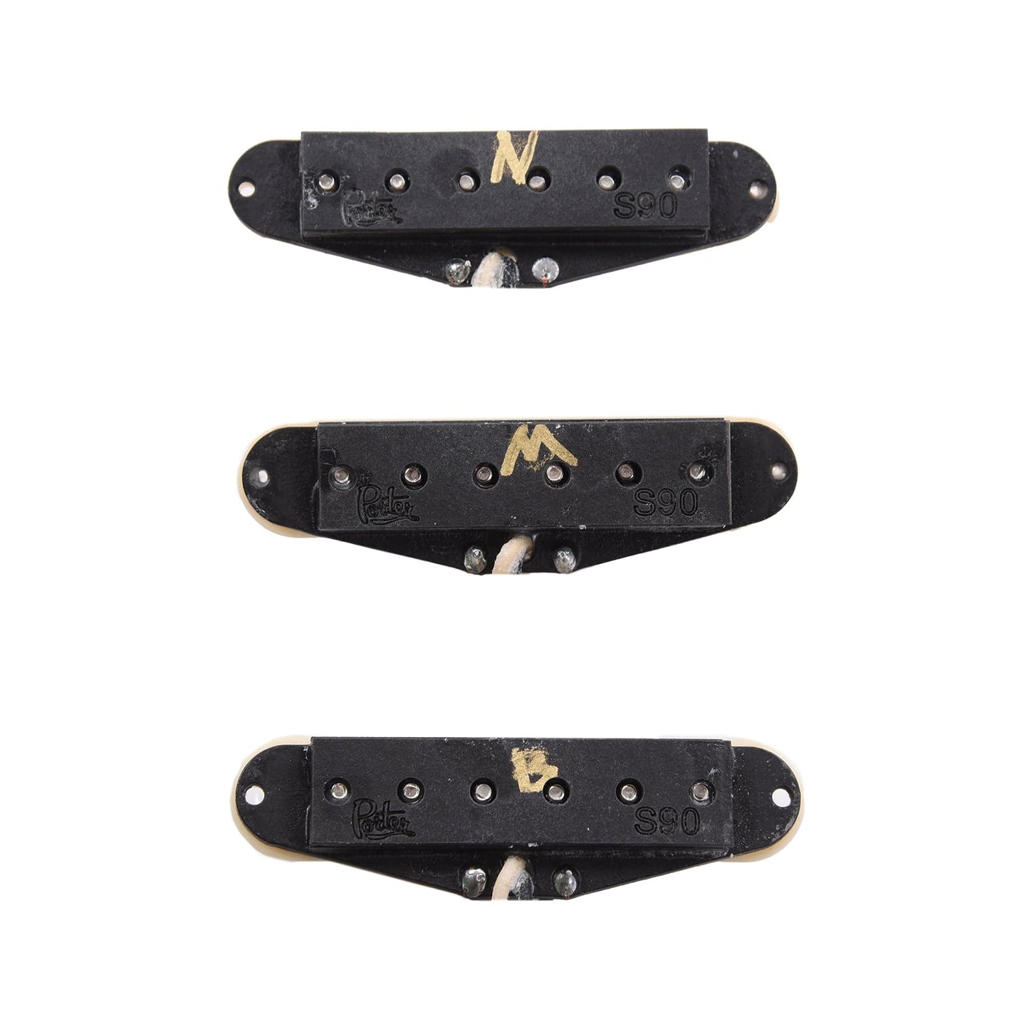 Porter S90 Strat Pickup Set Aged White Parts / Guitar Pickups