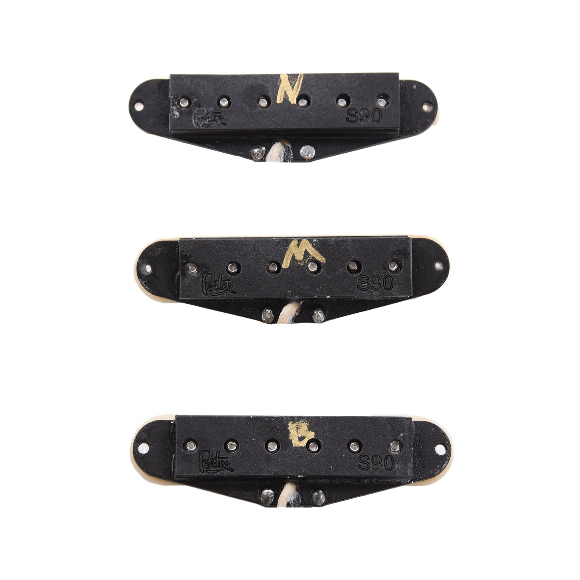 Porter S90 Strat Pickup Set Aged White Parts / Guitar Pickups