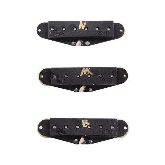 Porter S90 Strat Pickup Set Aged White Parts / Guitar Pickups