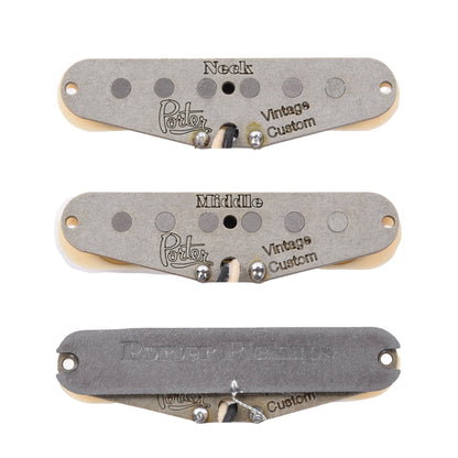 Porter Vintage Custom Strat Pickup Set Aged White Parts / Guitar Pickups