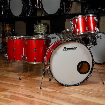 Premier Elite 14/16/18/24/5.5x14 5 Pc. Drum Kit Red Vintage USED Drums and Percussion / Acoustic Drums / Full Acoustic Kits
