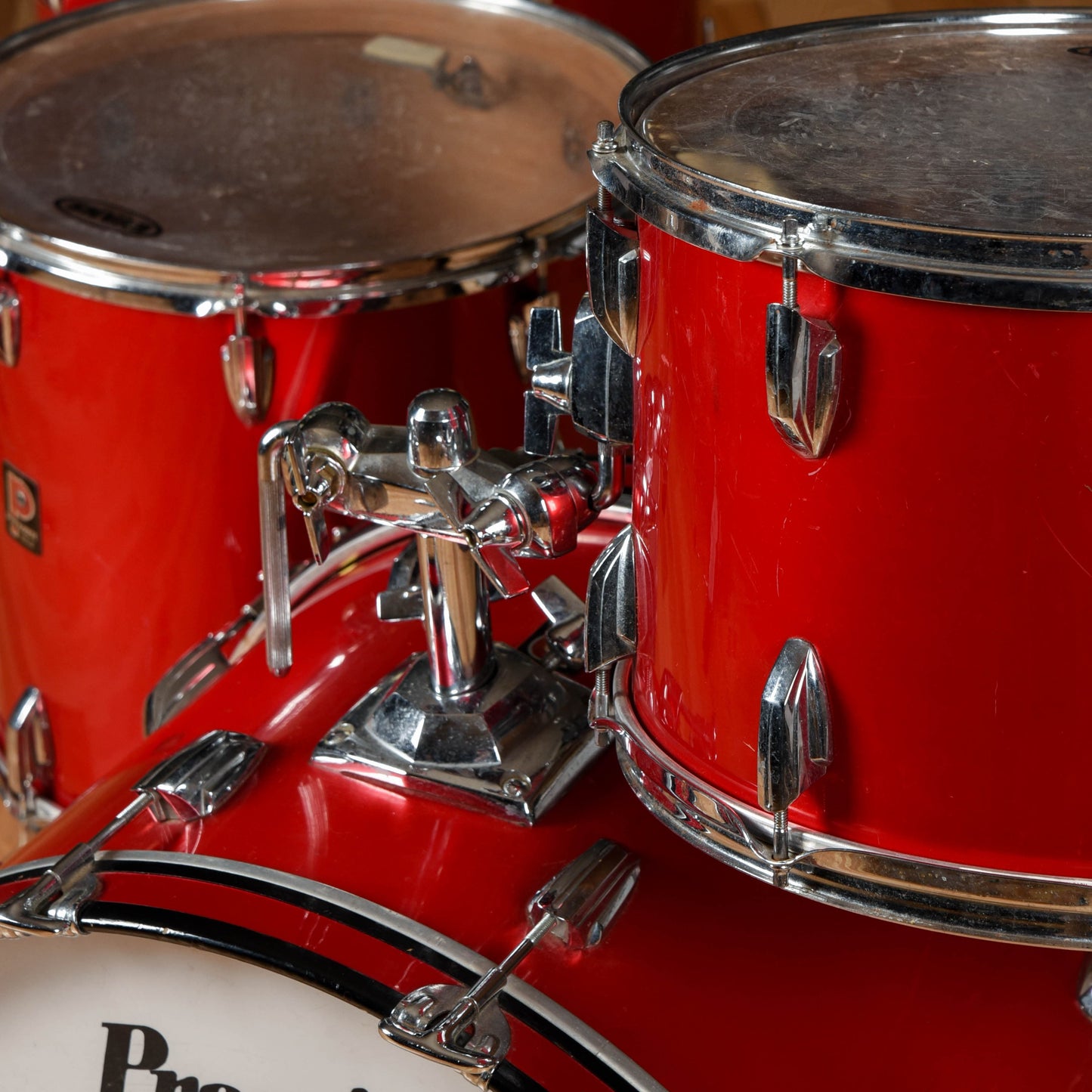 Premier Elite 14/16/18/24/5.5x14 5 Pc. Drum Kit Red Vintage USED Drums and Percussion / Acoustic Drums / Full Acoustic Kits