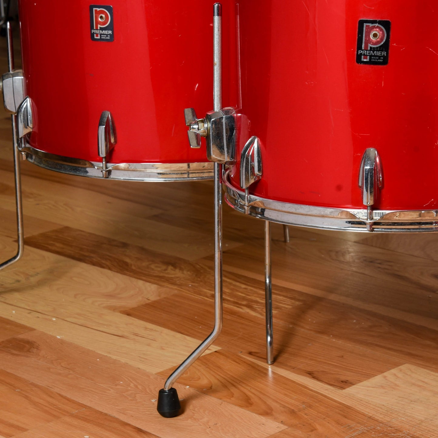 Premier Elite 14/16/18/24/5.5x14 5 Pc. Drum Kit Red Vintage USED Drums and Percussion / Acoustic Drums / Full Acoustic Kits