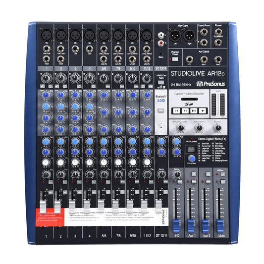 PreSonus StudioLive AR12c 14-Channel USB-C Digital/Analog Mixer Pro Audio / Mixers