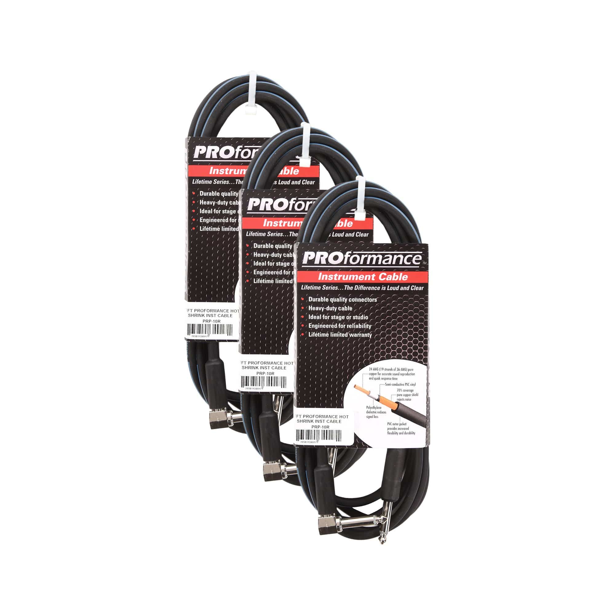 PROformance Instrument Cable 10' Angle-Straight 3 Pack Bundle – Chicago ...