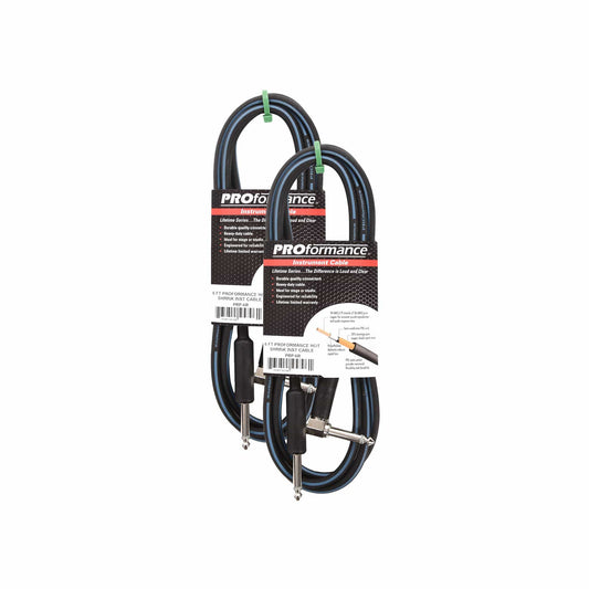 PROformance Instrument Cable 6' Angle-Straight 2 Pack Bundle Accessories / Cables