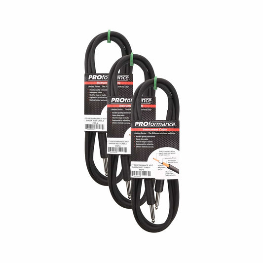 PROformance Instrument Cable 6' Straight-Straight 3 Pack Bundle Accessories / Cables