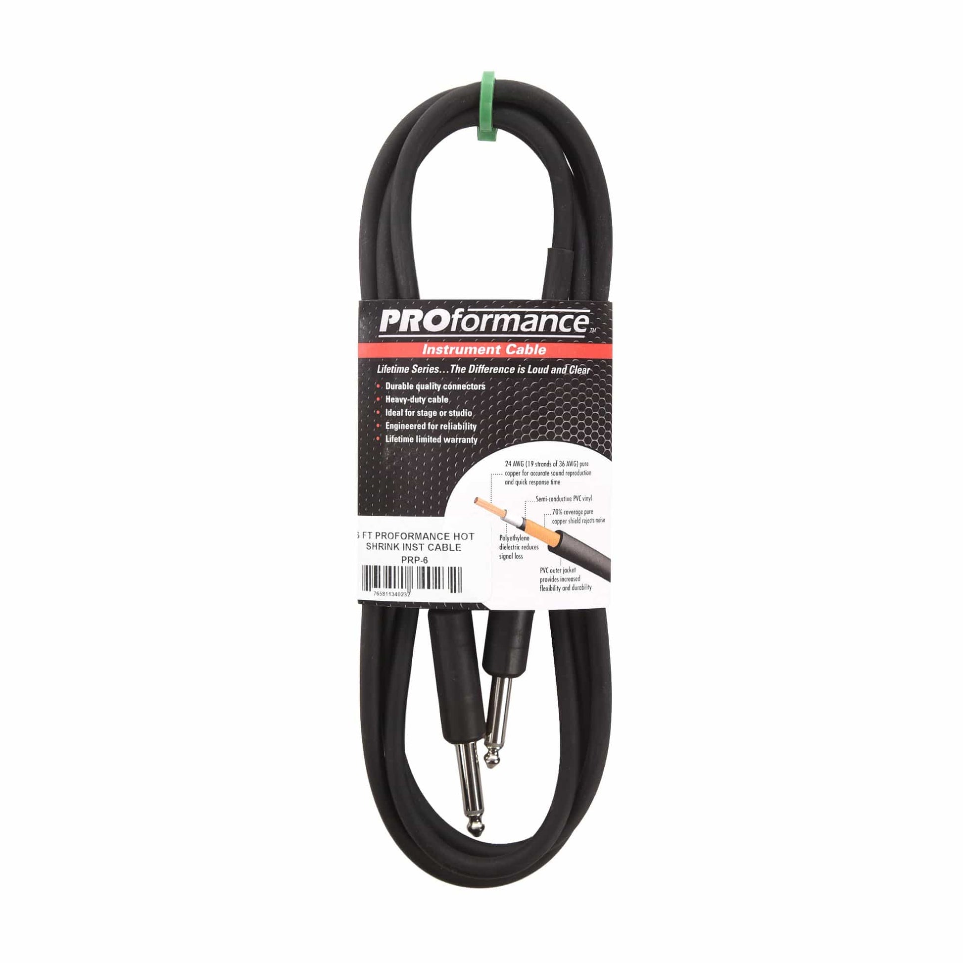 PROformance Instrument Cable 6' Straight-Straight Accessories / Cables