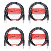 PROformance USA Premium Instrument Cable - 10ft 4 Pack Bundle Accessories / Cables