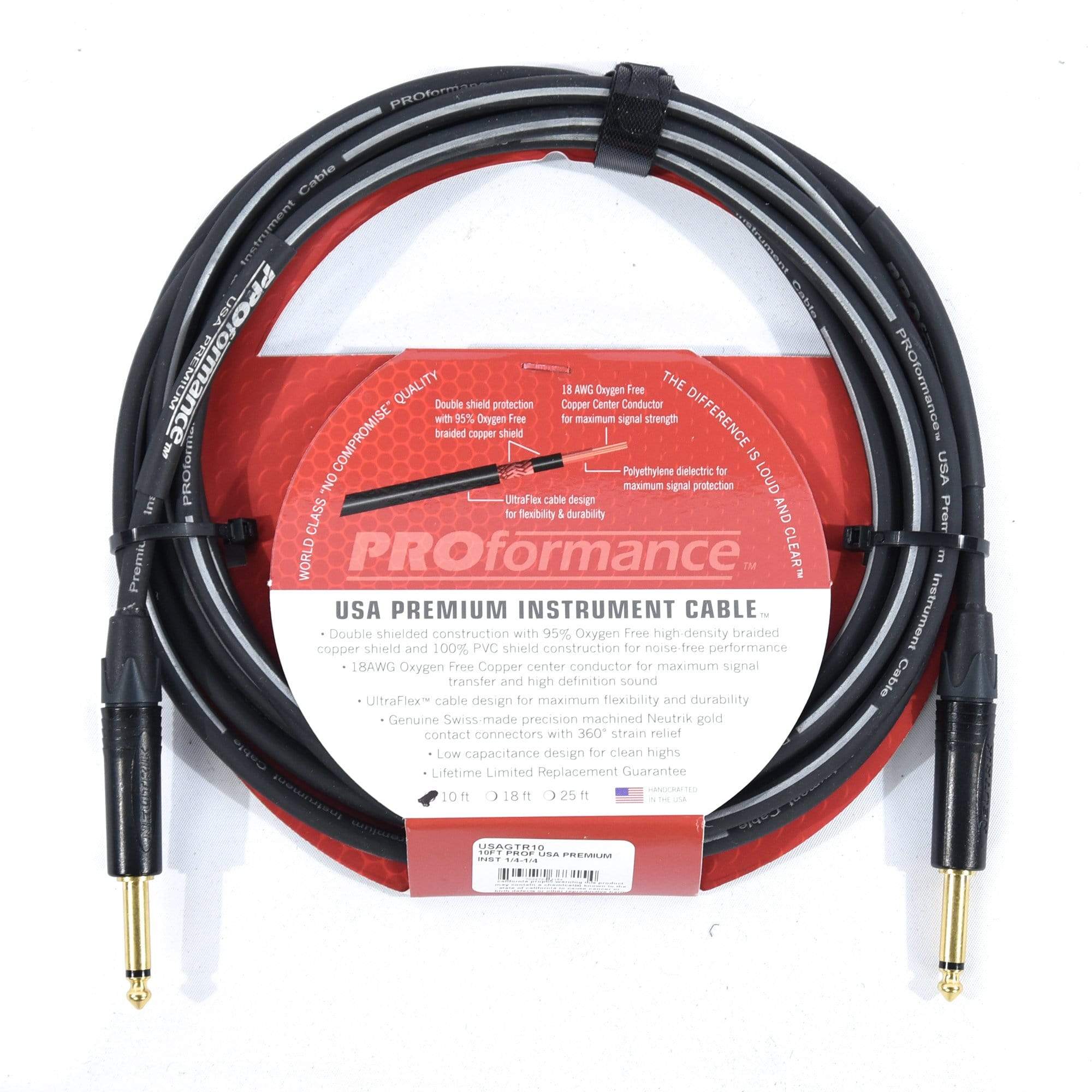 PROformance USA Premium Instrument Cable - 10ft – Chicago Music Exchange