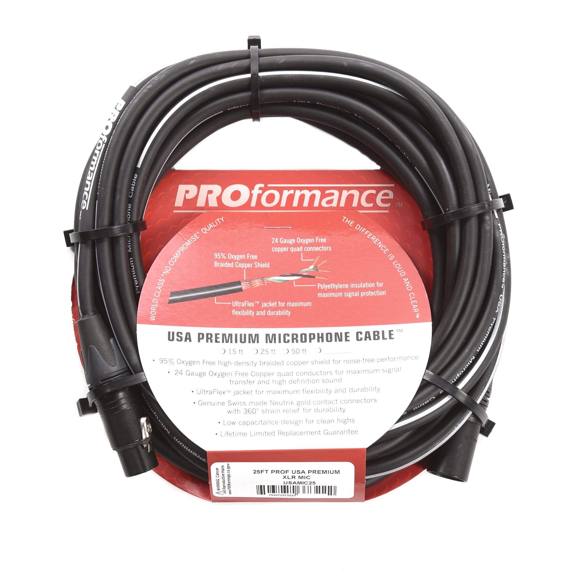 PROformance USA Premium Mic Series Mic Cable 25ft – Chicago Music Exchange