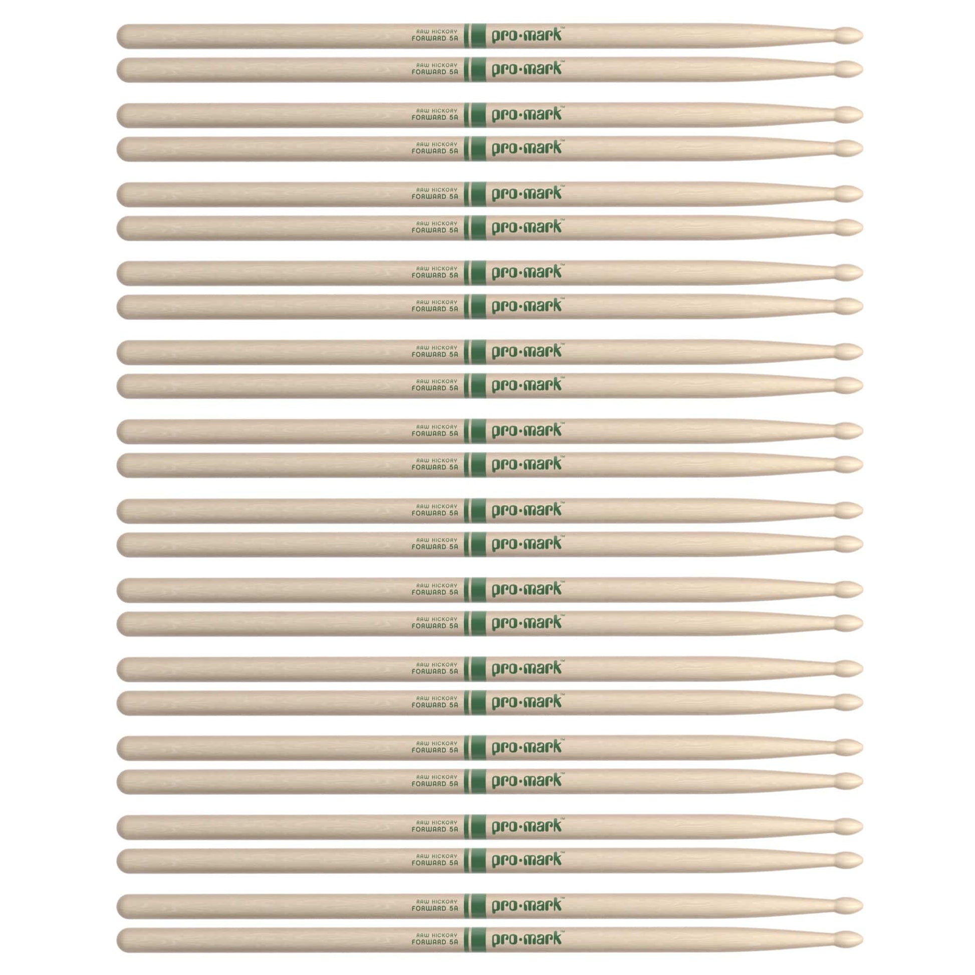 Promark American Hickory 5A Natural Wood Tip Drum Sticks (12 Pair Bundle) Drums and Percussion / Parts and Accessories / Drum Sticks and Mallets