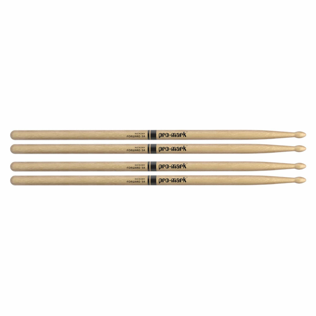 Promark American Hickory 5A Wood Tip Drum Sticks (2 Pair Bundle ...