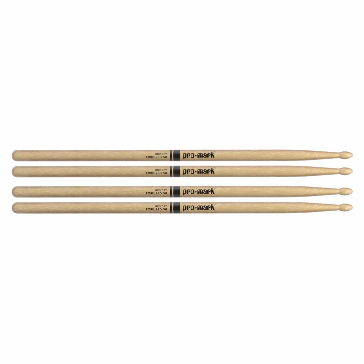 Promark American Hickory 5A Wood Tip Drum Sticks (2 Pair Bundle) Drums and Percussion / Parts and Accessories / Drum Sticks and Mallets