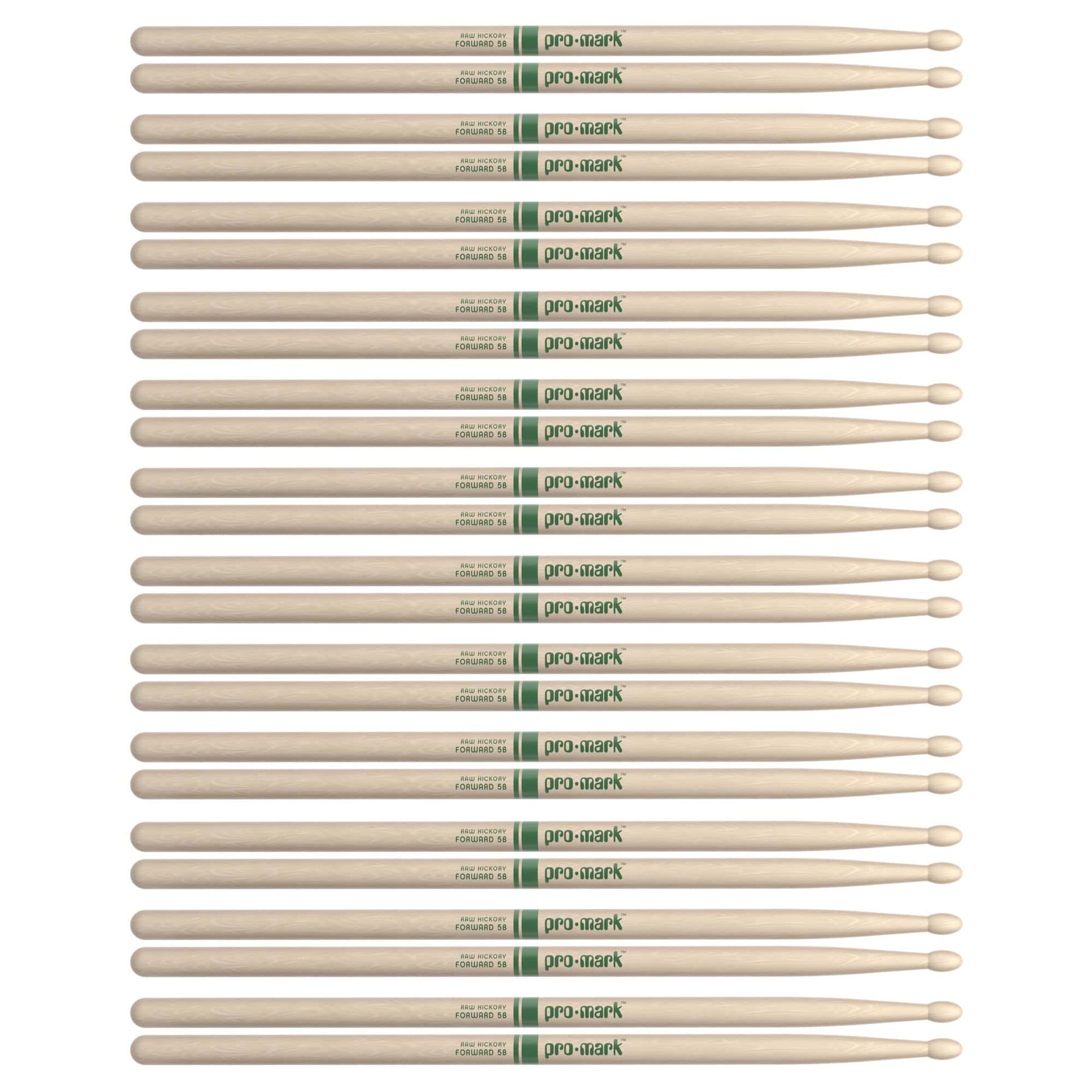Promark American Hickory 5B Natural Wood Tip Drum Sticks (12 Pair Bundle) Drums and Percussion / Parts and Accessories / Drum Sticks and Mallets