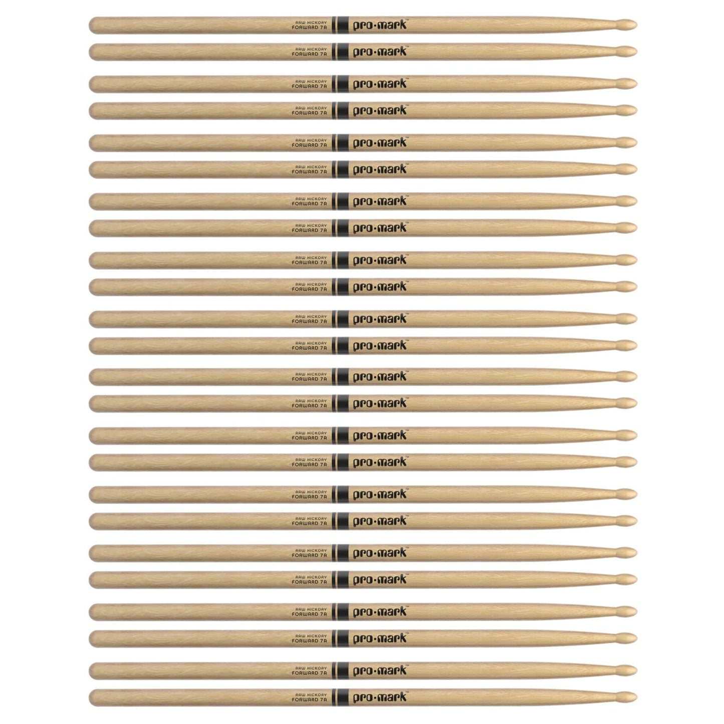 Promark American Hickory 7A Natural Wood Tip Drum Sticks (12 Pair Bundle) Drums and Percussion / Parts and Accessories / Drum Sticks and Mallets
