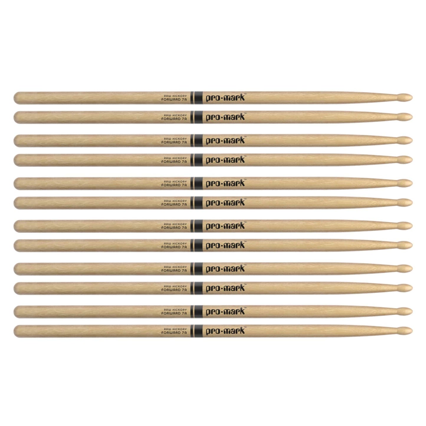 Promark American Hickory 7A Natural Wood Tip Drum Sticks (6 Pair Bundle) Drums and Percussion / Parts and Accessories / Drum Sticks and Mallets