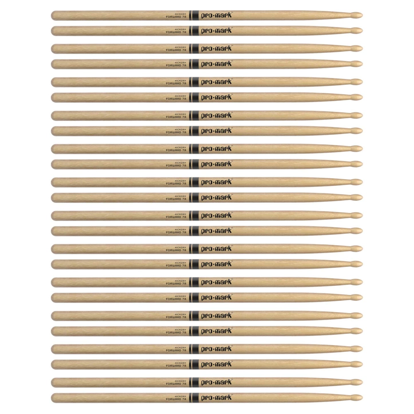 Promark American Hickory 7A Wood Tip Drum Sticks (12 Pair Bundle) Drums and Percussion / Parts and Accessories / Drum Sticks and Mallets