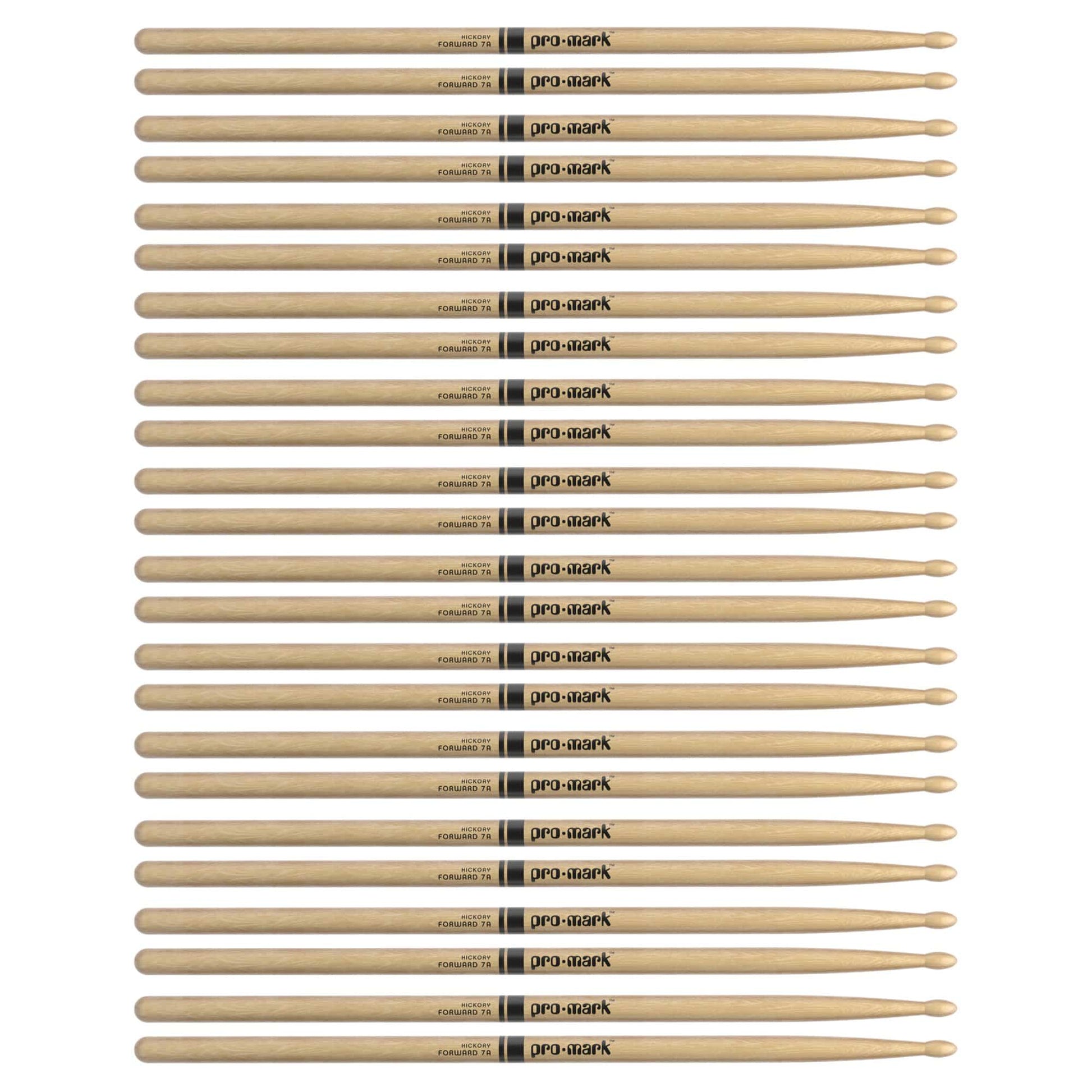 Promark American Hickory 7A Wood Tip Drum Sticks (12 Pair Bundle) Drums and Percussion / Parts and Accessories / Drum Sticks and Mallets