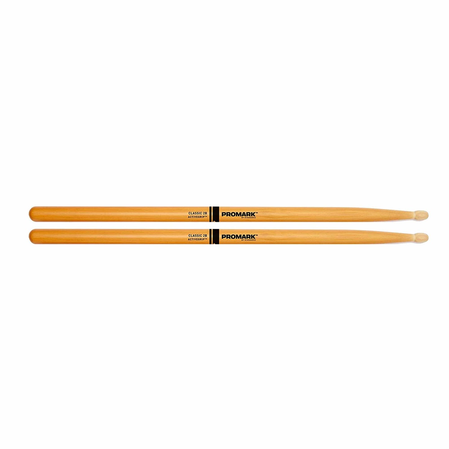 Promark Classic 2B ActiveGrip Clear Wood Tip Drum Sticks Drums and Percussion / Parts and Accessories / Drum Sticks and Mallets