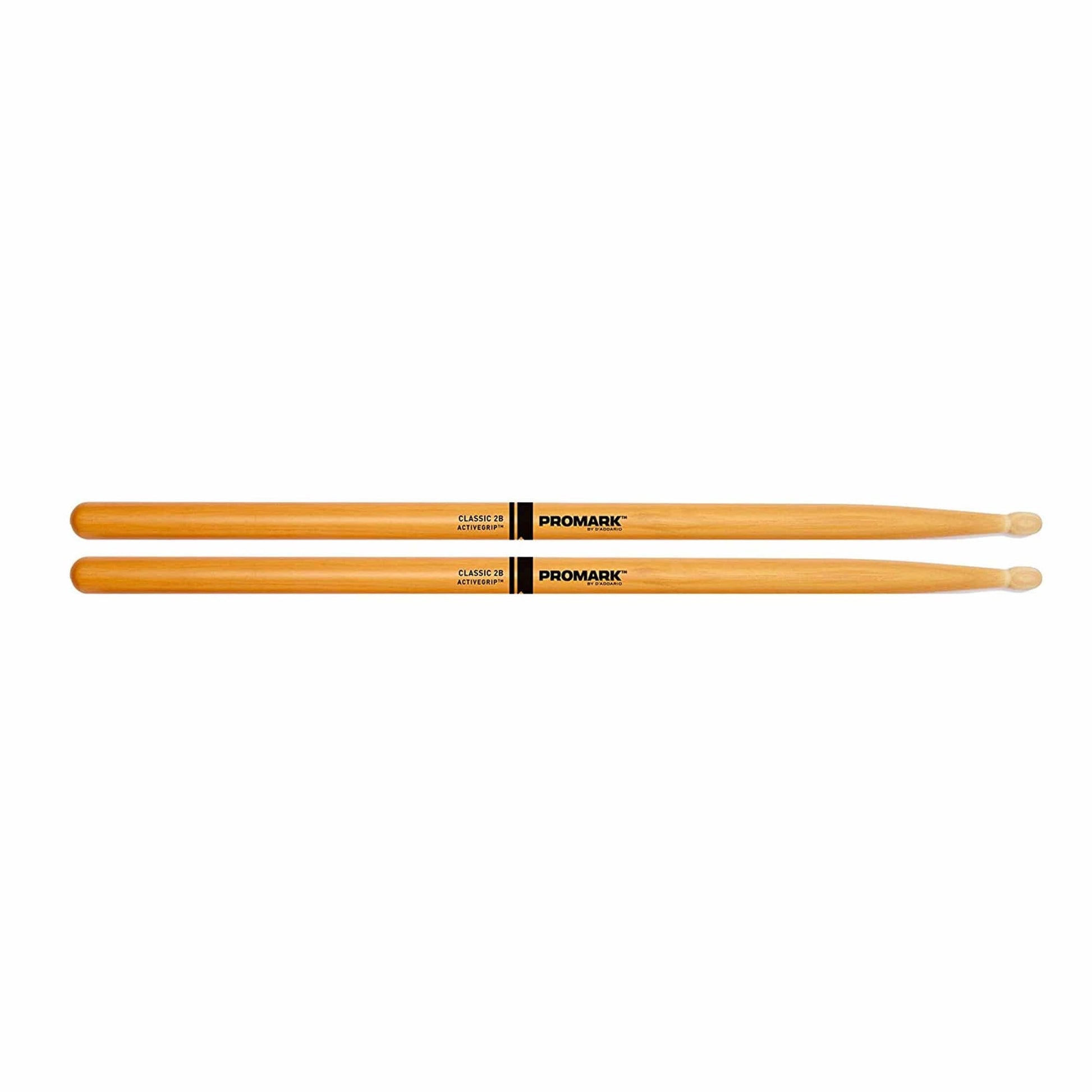 Promark Classic 2B ActiveGrip Clear Wood Tip Drum Sticks Drums and Percussion / Parts and Accessories / Drum Sticks and Mallets