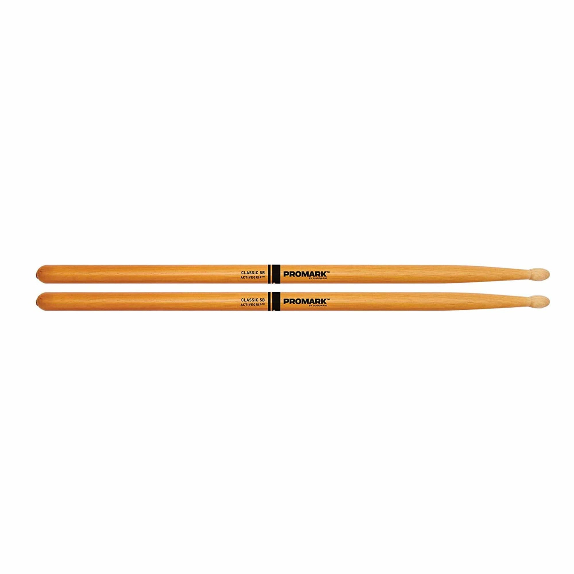 Promark Classic 5B ActiveGrip Clear Wood Tip Drum Sticks Drums and Percussion / Parts and Accessories / Drum Sticks and Mallets